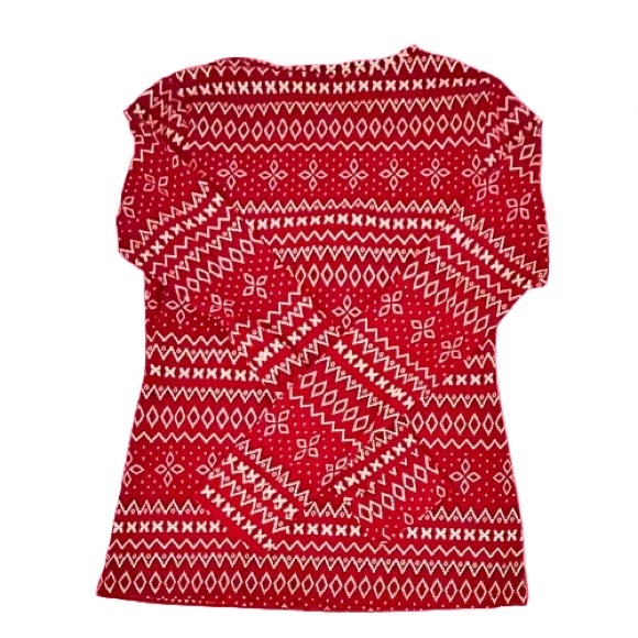 NWOT- H&M Red Print Holidays Pajama Set. Size: small - Picture 4 of 8